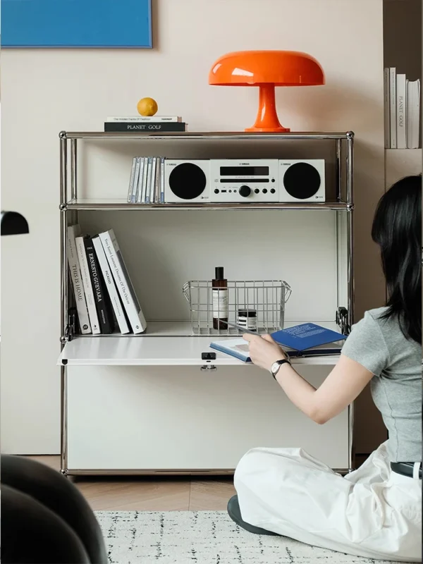 USM Haller Storage Cabinet Stainless Steel Metal Sideboard Cabinet Dresser For Bedroom Modern Furniture