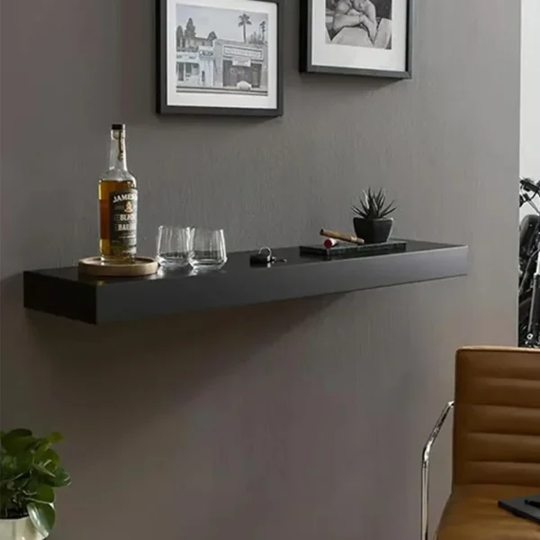 Wooden Concealed Floating Shelf with Secret Compartment Display Cabinet Rack Wall-Mounted Hidden Shelves for Home Decor