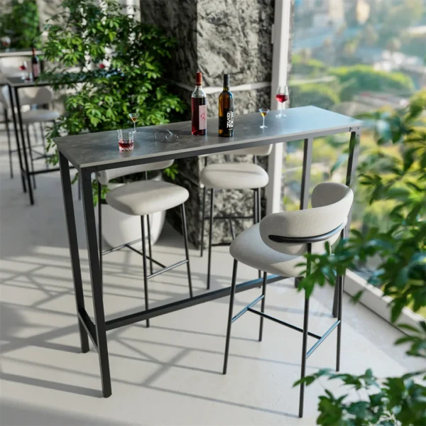 LUVODI Rectangular Home Bar Table Height Kitchen Breakfast Countert Pub Table for Dining Room,Business Area,Offices