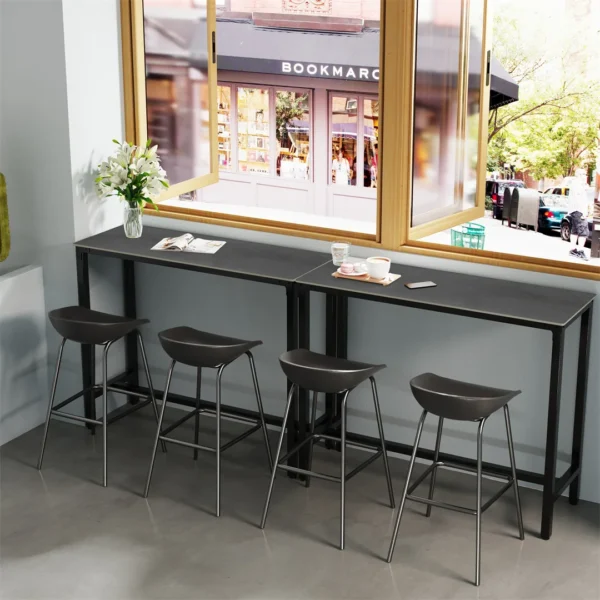 LUVODI Rectangular Home Bar Table Height Kitchen Breakfast Countert Pub Table for Dining Room,Business Area,Offices
